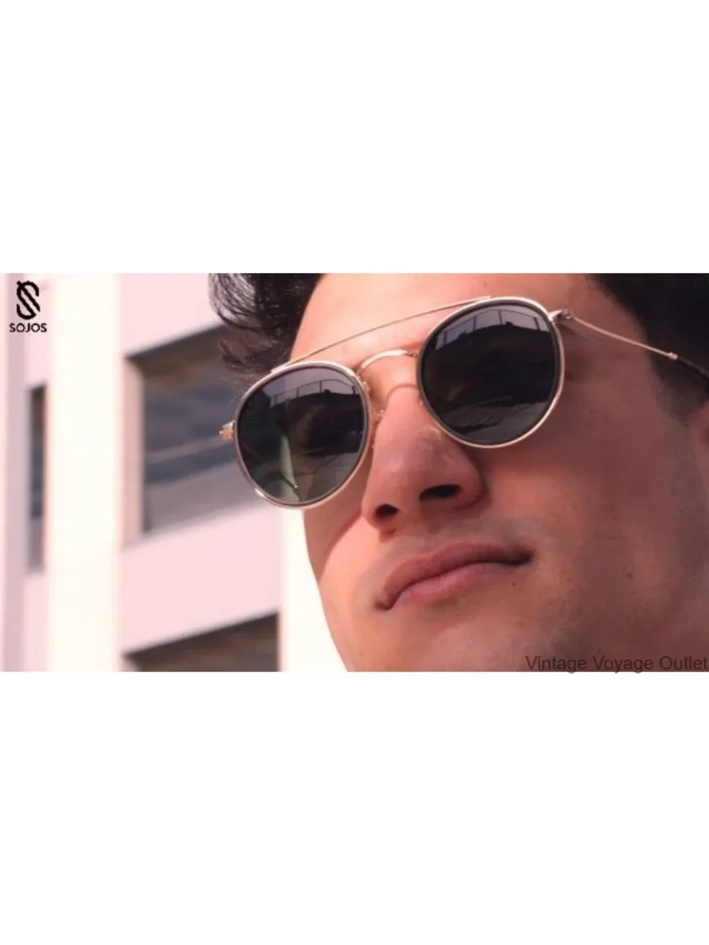 Retro Round Double Bridge Sunglasses - UV400 Polarized Men Women
